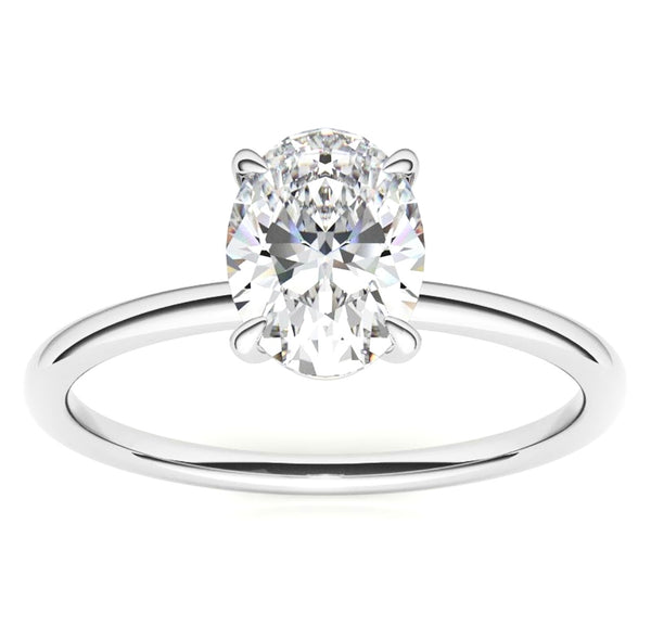 Natalie - Oval Solitaire Moissanite Engagement Ring