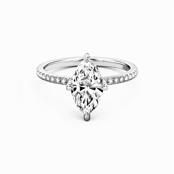 Marquise Cut Moissanite Engagement Ring