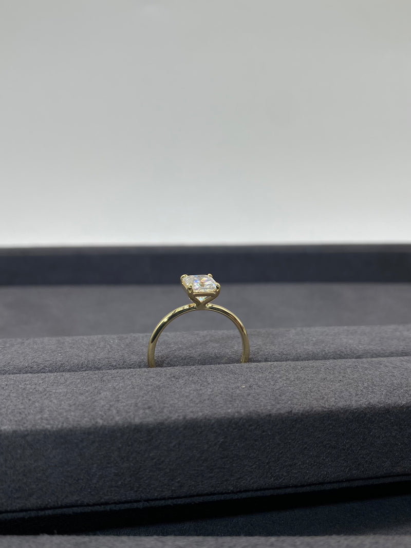 Natalie - Radiant Cut Moissanite Solitaire Engagement Ring