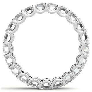 2x4mm Emerald Moissanite Eternity Wedding Band
