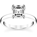 Natalie - Asscher Cut Moissanite Solitaire Engagement Ring