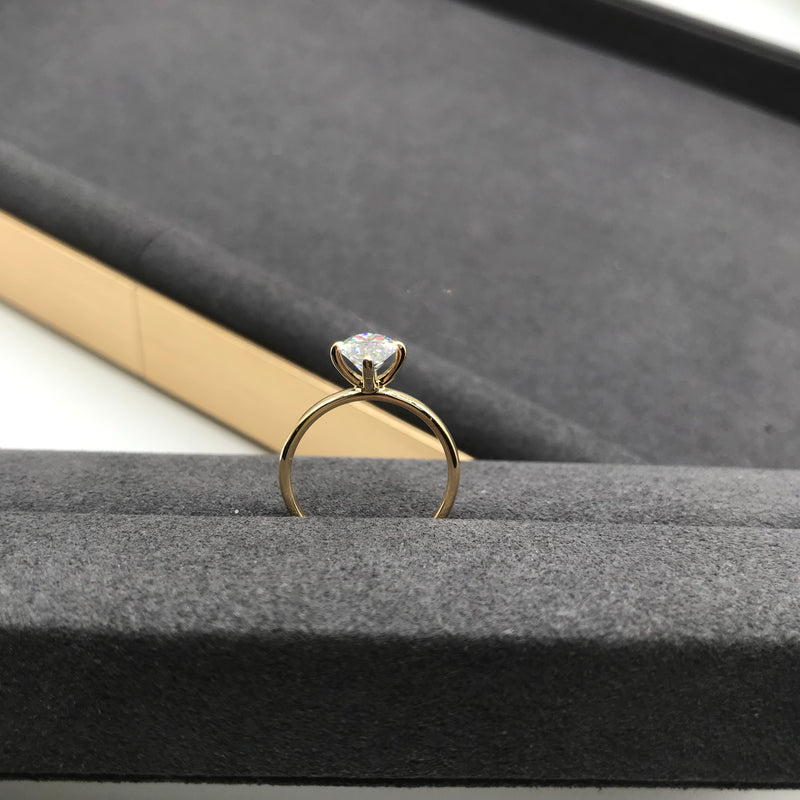 Marquise Solitaire Moissanite Engagement Ring