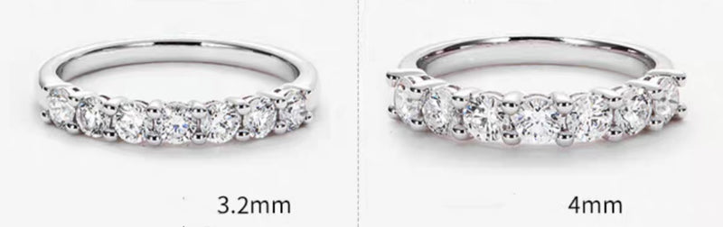7-Stone Round Moissanite Wedding Band