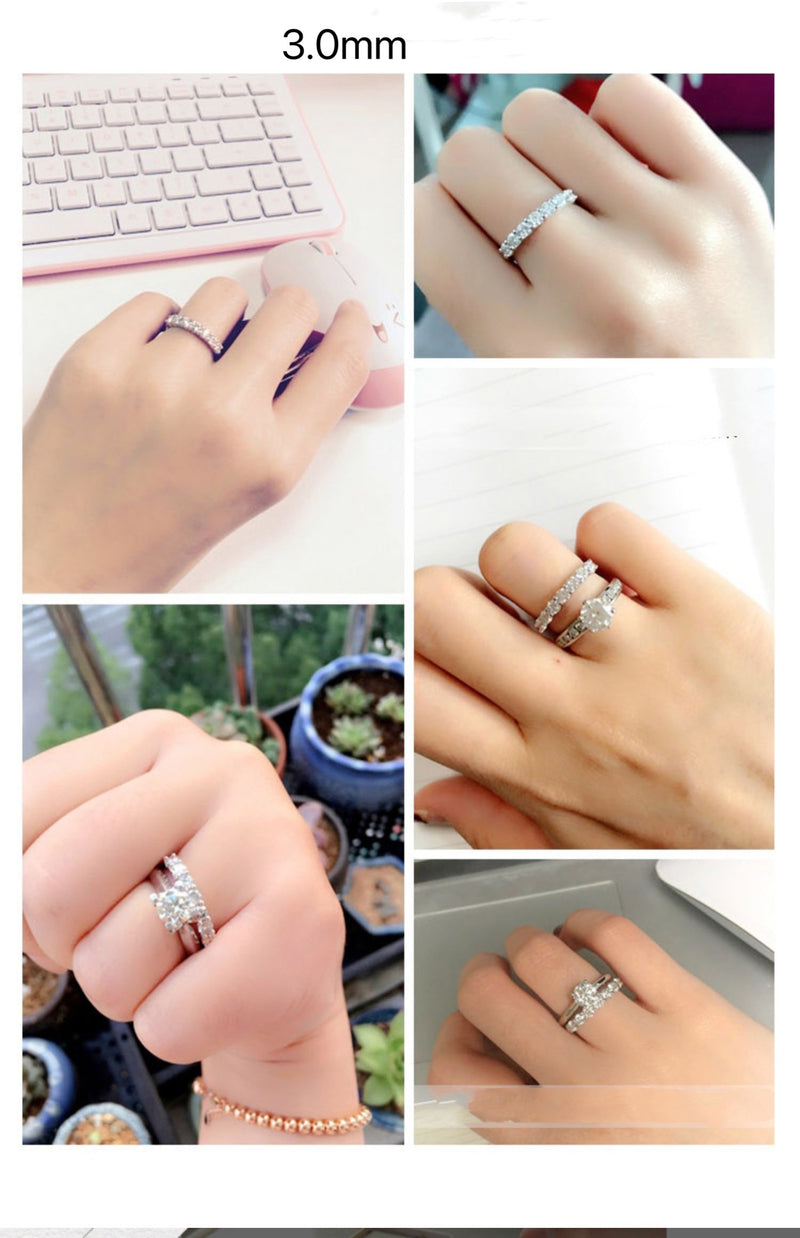 7-Stone Round Moissanite Wedding Band