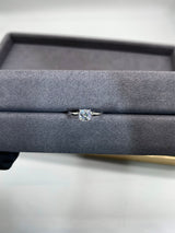 Cushion Cut with Hidden Halo on Plain Band Moissanite Engagement Ring