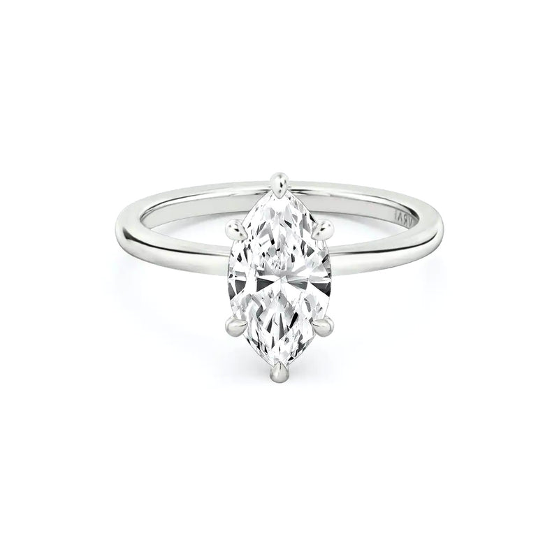 Marquise Solitaire Moissanite Engagement Ring