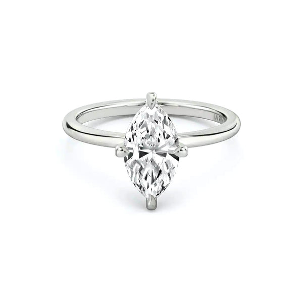 Split Shank 3.10Ct Marquise Cut Moissanite Halo Engagement 14K White Gold  Ring | eBay