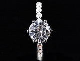 Athena - Round with Floating Round Band Moissanite Engagement Ring