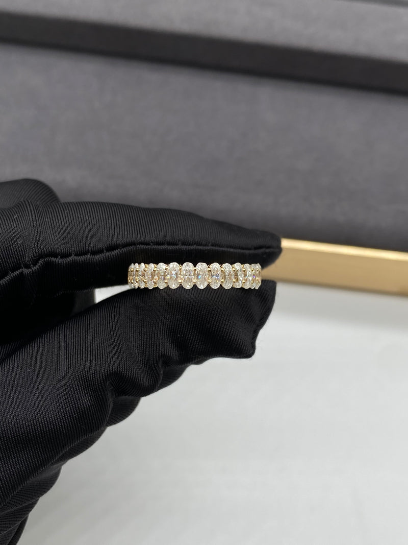 Olivia - Oval Eternity Moissanite Wedding Band